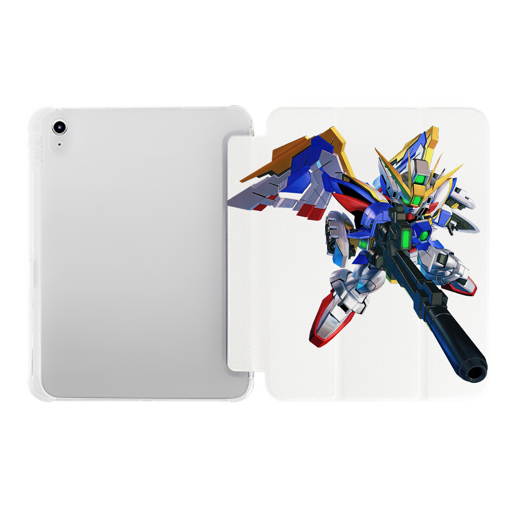 （画像用） 機動戦士ガンダム Mobile Suit Gundam IPad ケース ペン収納付き 三つ折りスタンド PUレザー×シリコン 対応機種9.5/10.5/10.9インチ